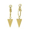 Goudkleurige byoux oorbellen met hanger driehoek (1055291)