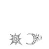 Zilveren oorbellen halve maan/galaxy ster (1055472)