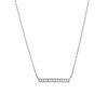 Zilveren ketting&hanger bar met zirkonia (1055498)