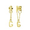 Zilveren oorbellen gold bar met alfabet (1055690)