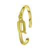 Zilveren ring gold dangle alfabet (1055692)