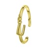 Zilveren ring gold met bedel alfabet (1055692)