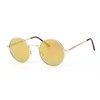 Goldfarbene Sonnenbrille mit runden Spiegelgläsern (1055794)