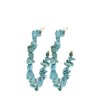 Goudkleurige byoux oorringen met blauwe stenen (1056190)