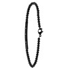 Armband aus Edelstahl, schwarz, Kugelkette/Steg, Gagat (1056308)
