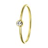 14 karaat geelgouden ring met witte zirkonia steen (1056480)
