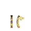 14 karaat geelgouden oorbellen multicolor zirkonia (1056492)