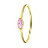 14 karaat geelgouden ring markies licht roze (1056495)