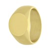 Gerecycled stalen goldplated zegelring rond (1067708)