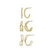 Goldfarbenes Bijoux-Set aus 3 Ohrringen 20 mm (1067841)