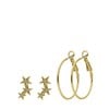 Goudkleurige bijoux set 2 oorbellen (1067845)