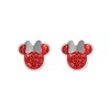Edelstahlohrstecker Minnie Mouse mit rotem Kristall (1068020)