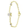 Stalen goldplated armband Minnie Mouse met wit kristal (1068040)