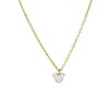 Stalen goldplated ketting Micky Mouse met wit kristal (1068046)