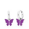Stalen oorbellen met vlinder violet (1067767)