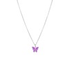 Stalen ketting met vlinder violet (1067768)