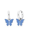Stalen oorbellen met vlinder lichtblauw (1067775)