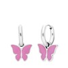 Stalen oorbellen met vlinder roze (1067759)
