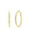375 Gold ovale Ohrringe verziert (1068072)