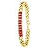 Stalen goldplated armband ruby (1067975)