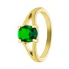 Stalen goldplated vintage ring groen (1067951)