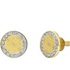 Guess goldplated stalen oorknoppen ROUND HARMONY (1067897)