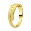 Silberner, goldplattierter Ring mattglänzend (1068117)