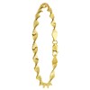 Gerecycled zilveren goldplated armband gedraaid (1068123)