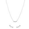 Silbernes Schmuck-Set Halskette und Ohrringe Zirkonia (1068208)