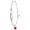 Zilveren kinder plaatarmband hart emaille rood (1068365)
