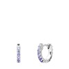 Silberne Ohrringe Zirkonia violett (1068388)