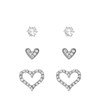 Zilverkleurige bijoux oorbellenset hart (1068334)