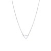 Halskette aus Edelstahl mit weißem Emaille-Herz (1068503)