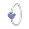 Stalen ring met hart emaille lichtblauw (1068534)