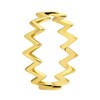 Silberner Ring Zick-Zack-Design goldplattiert (1068183)