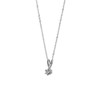 14 karaat witgoud ketting diamant solitair hanger(0,08ct) (1068740)