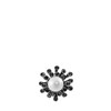 Zilverkleurige bijoux broche met parel (1068574)