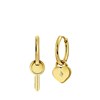 Vergoldete Ohrringe aus Edelstahl mit Schlüssel Zirkonia (1068556)
