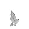 Zilverkleurige bijoux broche duif (1068883)