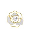Goudkleurige bijoux broche bloem open gewerkt (1068890)
