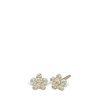 Studex stalen goldplated schietoorbel bloem wit kristal 5mm (1067414)