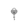 Zilveren bedel hart en sleutel (1069099)