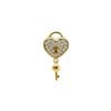 Charm aus 925er Silber, vergoldet, Herz mit Schlüssel (1069100)
