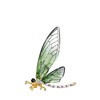 Goldfarbene Modeschmuck-Brosche Libelle (1068888)
