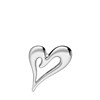Zilverkleurige bijoux broche open hart (1069138)