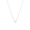 Zilveren ketting met hanger open hart (1068926)