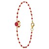 Zilveren goldplated armband Minnie Mouse rood (1069554)