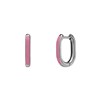 Stalen oorbellen met roze emaille (1069505)