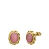 Ohrringe aus Edelstahl, vergoldet, Vintage, Blume, Rosa (1069389)