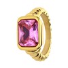 Stalen goldplated vintage ring met roze zirkonia (1069235)
